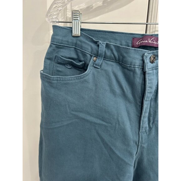 Gloria Vanderbilt Amanda High Rise Tapered Jean Cerulean Tide Sz 14 Classic - Picture 6 of 12